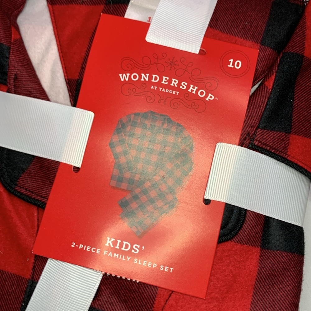 NWT Kids' Buffalo Check Holiday Matching Family Pajama Set - Wondershop™ Red 10 - Picture 6 of 10